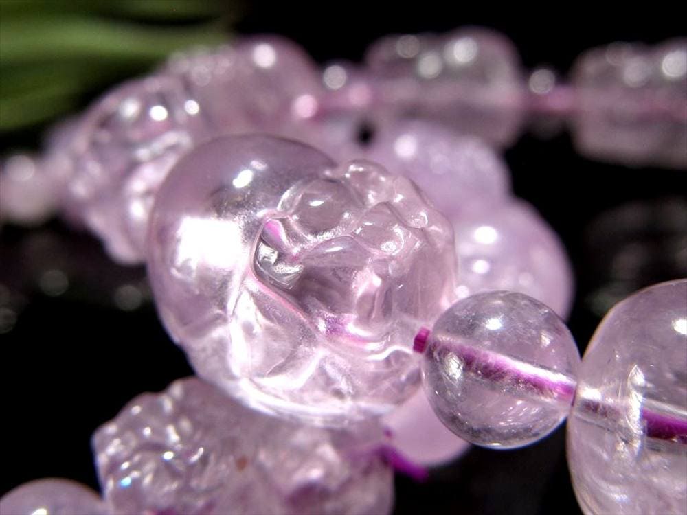 ラベンダーアメジスト 紫水晶 ブレスレット 貔貅 ヒキュウ