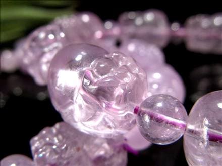 ラベンダーアメジスト 紫水晶 ブレスレット 貔貅 ヒキュウ