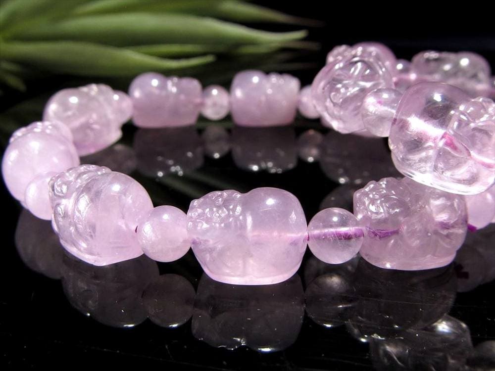 ラベンダーアメジスト 紫水晶 ブレスレット 貔貅 ヒキュウ