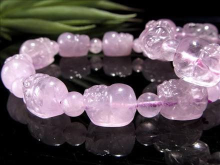 ラベンダーアメジスト 紫水晶 ブレスレット 貔貅 ヒキュウ