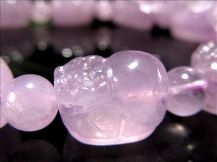 ラベンダーアメジスト 紫水晶 ブレスレット 貔貅 ヒキュウ