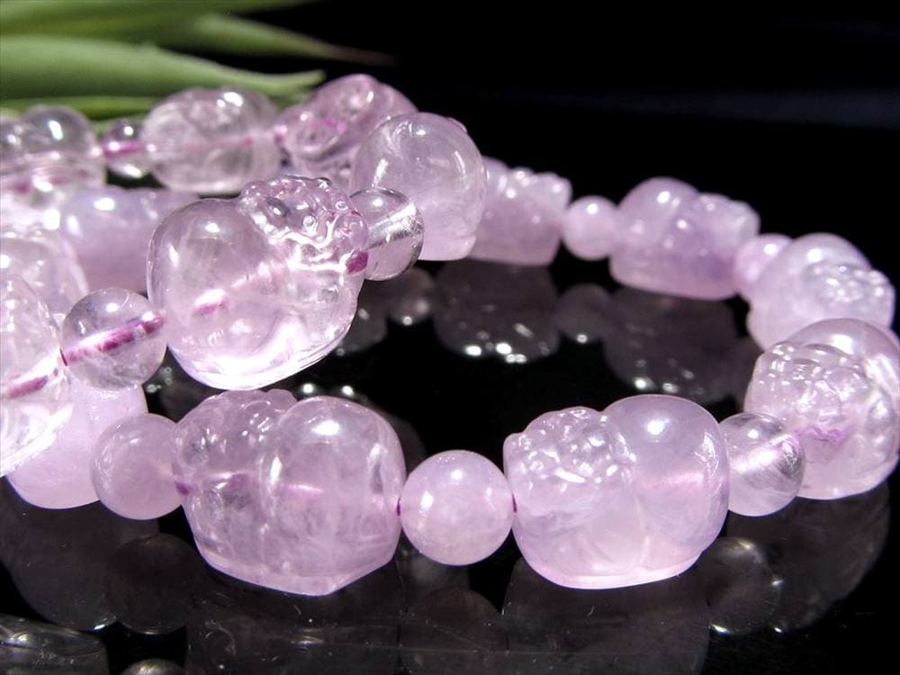 ラベンダーアメジスト 紫水晶 ブレスレット 貔貅 ヒキュウ