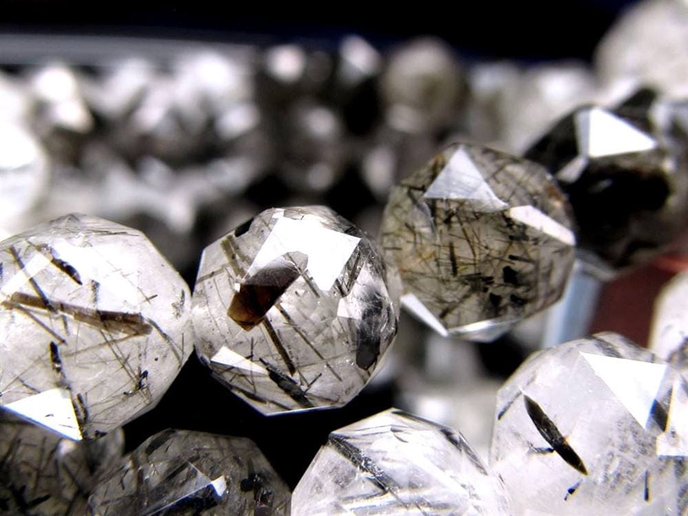 ブラックルチルクォーツ ブレスレット 黒針 ブラックトルマリン ルチルレイテッドクォーツ