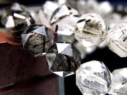 ブラックルチルクォーツ ブレスレット 黒針 ブラックトルマリン ルチルレイテッドクォーツ