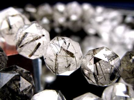 ブラックルチルクォーツ ブレスレット 黒針 ブラックトルマリン ルチルレイテッドクォーツ