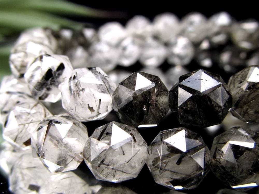 ブラックルチルクォーツ ブレスレット 黒針 ブラックトルマリン ルチルレイテッドクォーツ