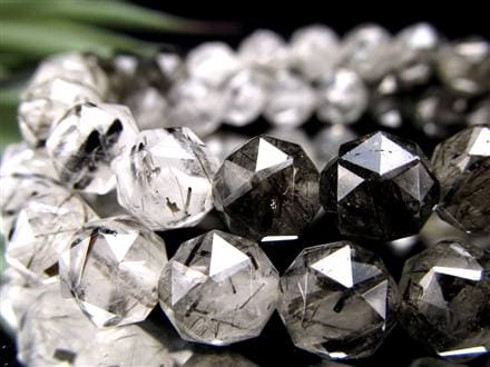 ブラックルチルクォーツ ブレスレット 黒針 ブラックトルマリン ルチルレイテッドクォーツ