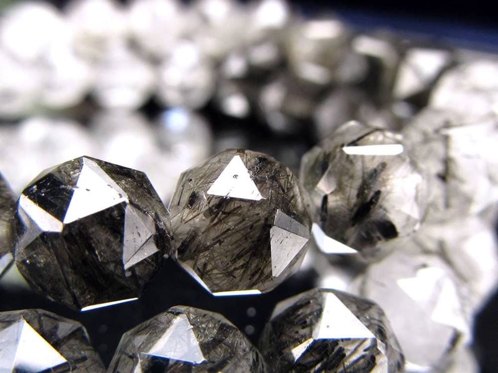 ブラックルチルクォーツ ブレスレット 黒針 ブラックトルマリン ルチルレイテッドクォーツ