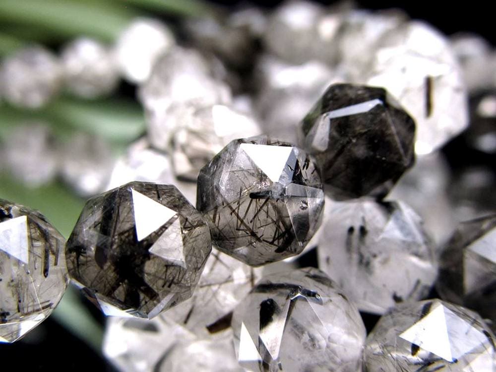 ブラックルチルクォーツ ブレスレット 黒針 ブラックトルマリン ルチルレイテッドクォーツ