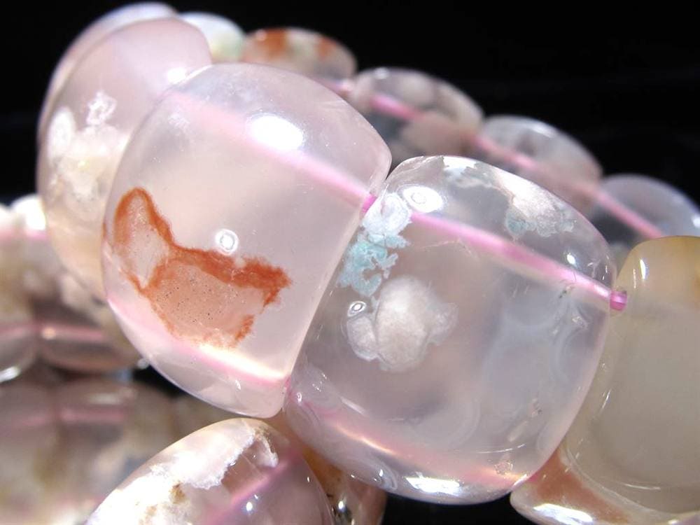 アゲート チェリーブロッサム 桜瑪瑙 ブレスレット メノウ