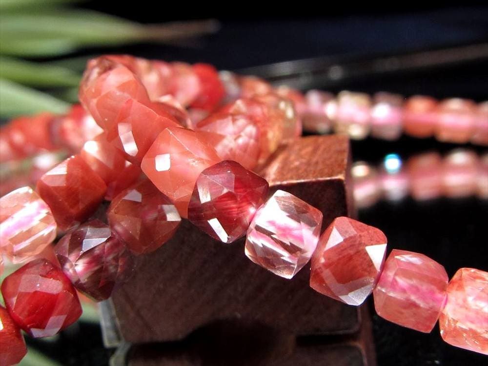 キューブカット デザインブレス ブレスレット クオーツ 天然石 パワーストーン