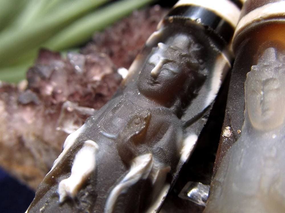 観音菩薩 瑪瑙 魔除け 天珠 チベット