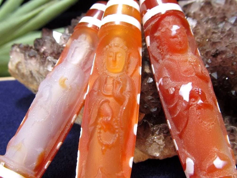 観音菩薩 瑪瑙 魔除け 天珠 チベット