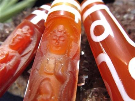 観音菩薩 瑪瑙 魔除け 天珠 チベット