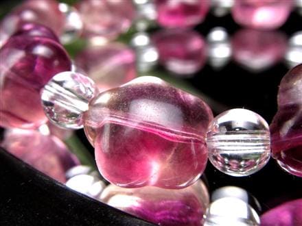 フローライト 蛍石 フラワー ブレスレット 花型