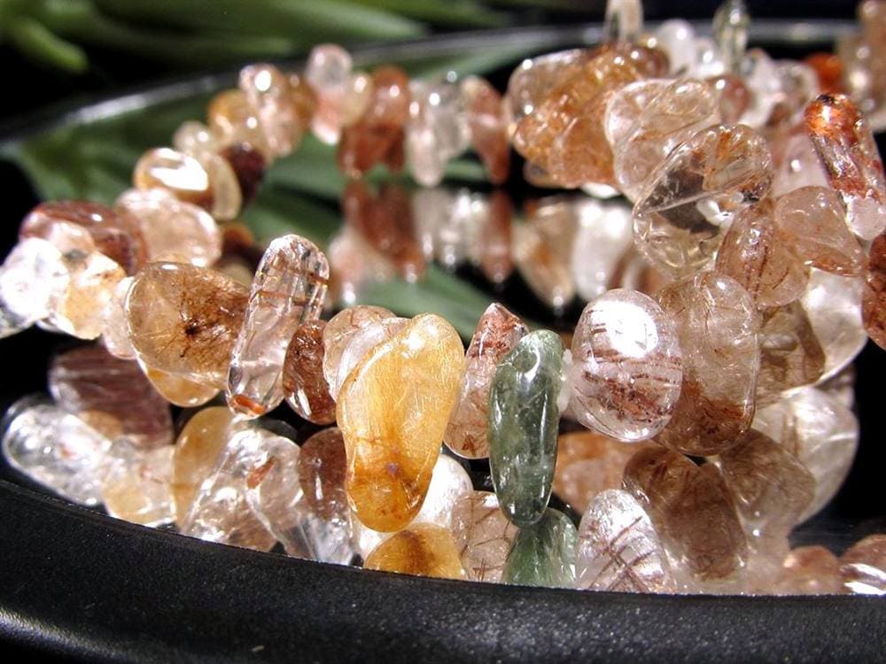 ルチルクォーツ ブレスレット MIXルチル 金紅石入り水晶 ルチレイテッドクォーツ