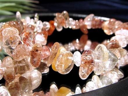 ルチルクォーツ ブレスレット MIXルチル 金紅石入り水晶 ルチレイテッドクォーツ