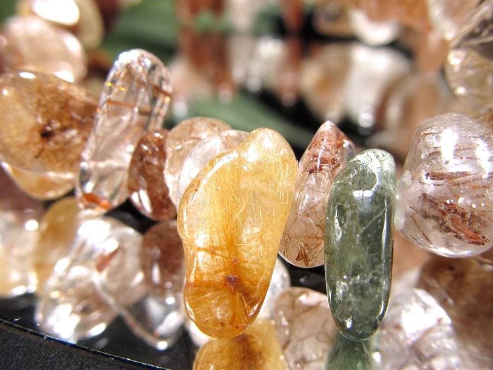 ルチルクォーツ ブレスレット MIXルチル 金紅石入り水晶 ルチレイテッドクォーツ