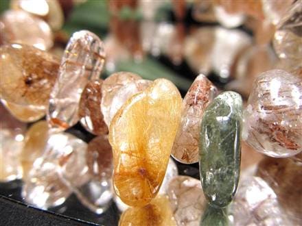 ルチルクォーツ ブレスレット MIXルチル 金紅石入り水晶 ルチレイテッドクォーツ