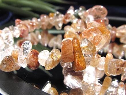 ルチルクォーツ ブレスレット MIXルチル 金紅石入り水晶 ルチレイテッドクォーツ