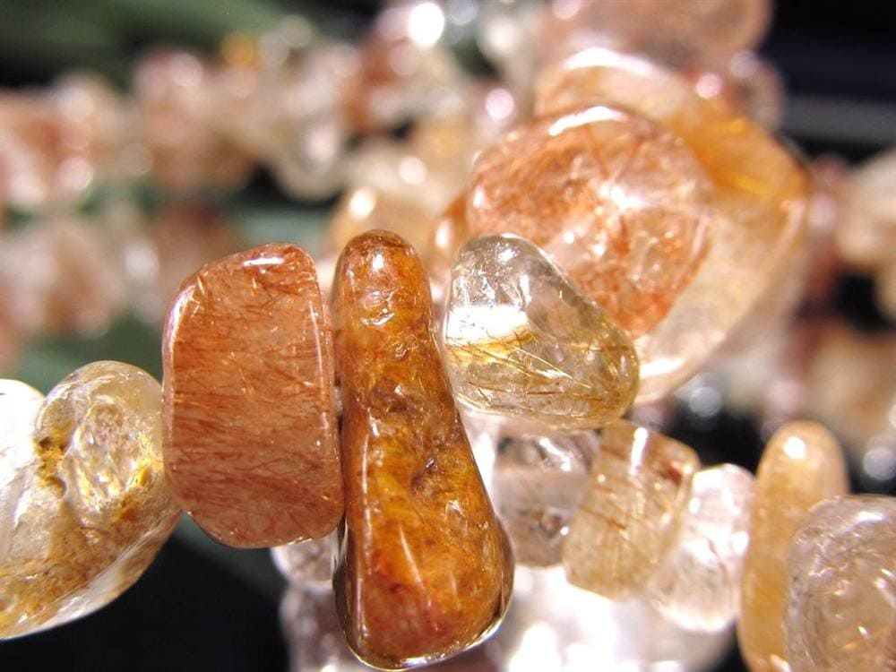 ルチルクォーツ ブレスレット MIXルチル 金紅石入り水晶 ルチレイテッドクォーツ