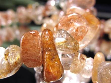 ルチルクォーツ ブレスレット MIXルチル 金紅石入り水晶 ルチレイテッドクォーツ