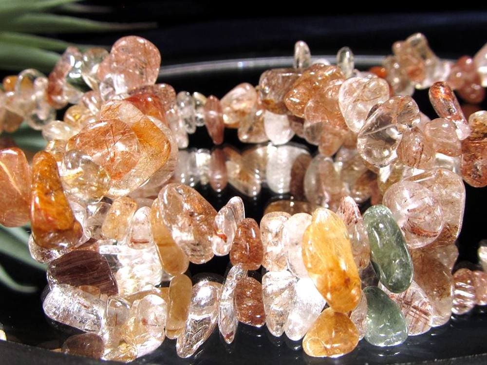 ルチルクォーツ ブレスレット MIXルチル 金紅石入り水晶 ルチレイテッドクォーツ