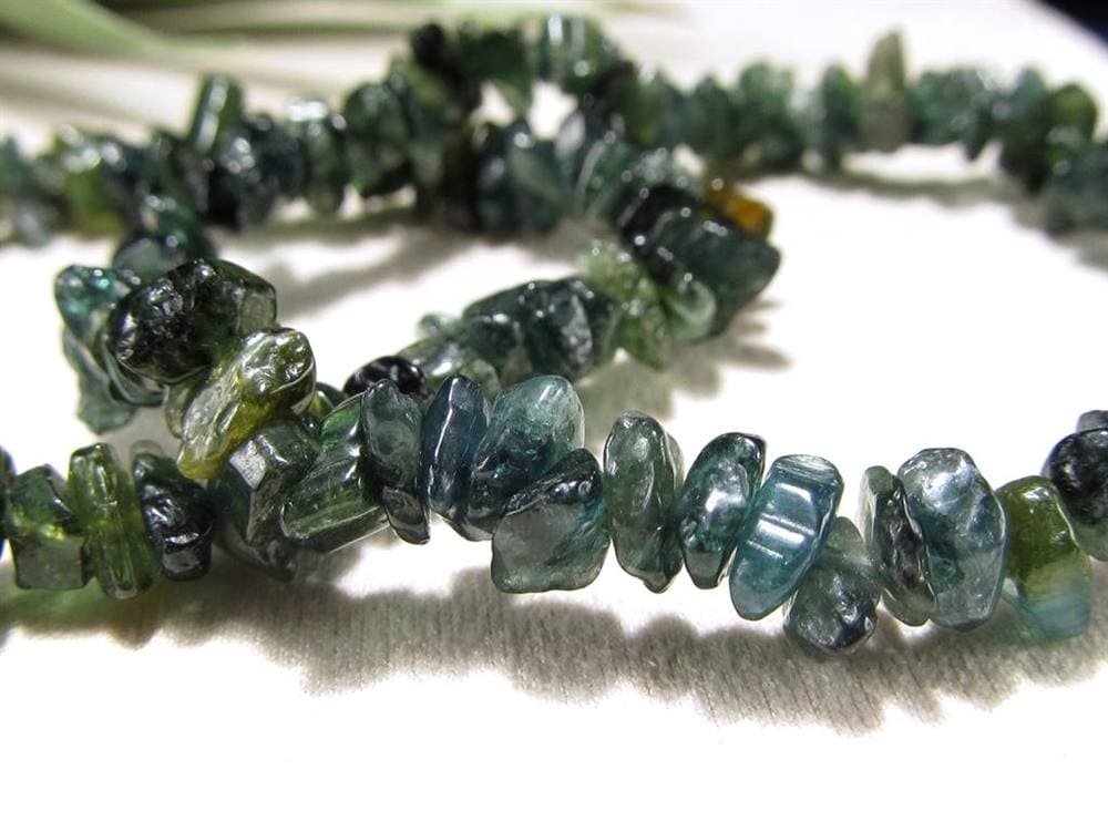 トルマリン 電気石 さざれ ブレスレット グリーントルマリン