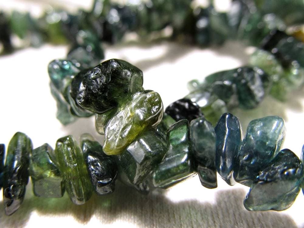 トルマリン 電気石 さざれ ブレスレット グリーントルマリン