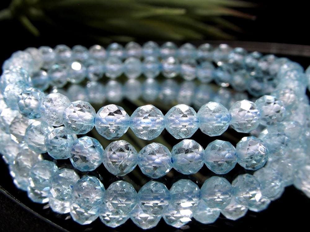 トパーズ 黄玉 スターカット ブレスレット スカイブルートパーズ