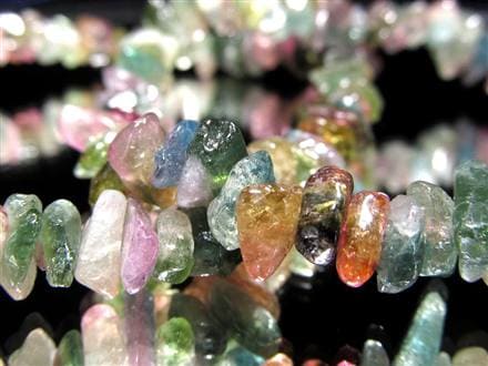 トルマリン 電気石 さざれ ブレスレット グリーントルマリン