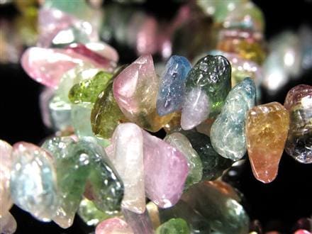 トルマリン 電気石 さざれ ブレスレット グリーントルマリン