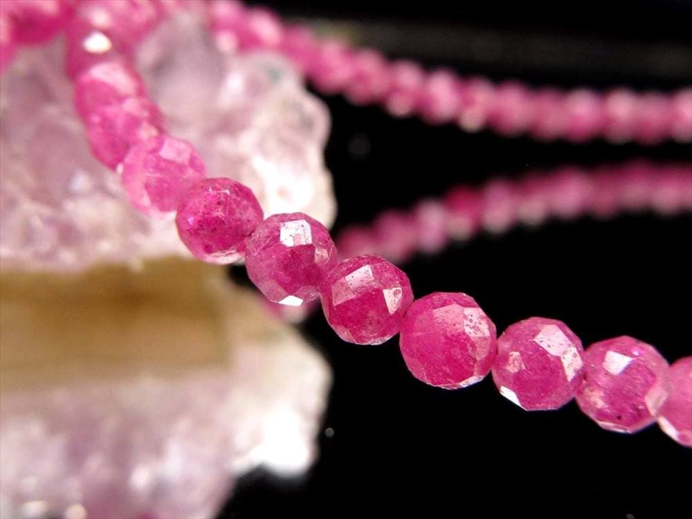 ルビー ワイヤーブレスレット 7月の誕生石 ルビーブレスレット アジャスター金具付き