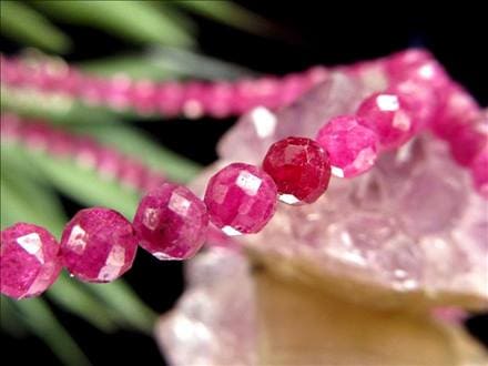 ルビー ワイヤーブレスレット 7月の誕生石 ルビーブレスレット アジャスター金具付き