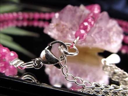 ルビー ワイヤーブレスレット 7月の誕生石 ルビーブレスレット アジャスター金具付き