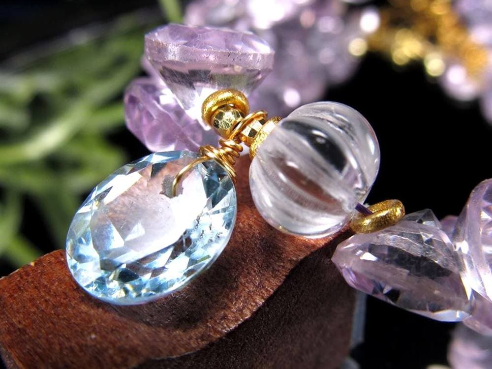 アメジスト トパーズ 水晶 ブレスレット