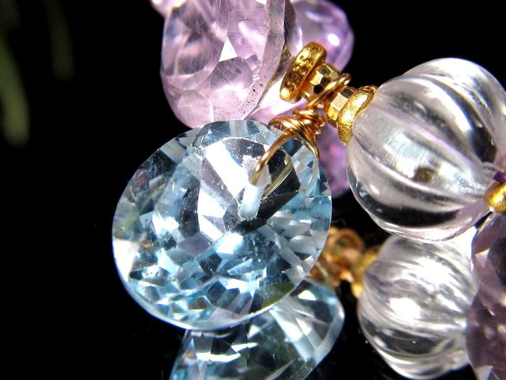 アメジスト トパーズ 水晶 ブレスレット
