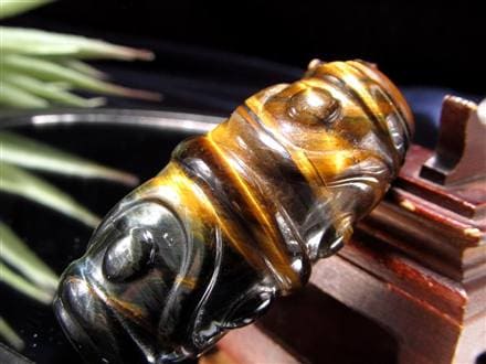 タイガーアイ 九眼天珠 天珠型 パワーストーン