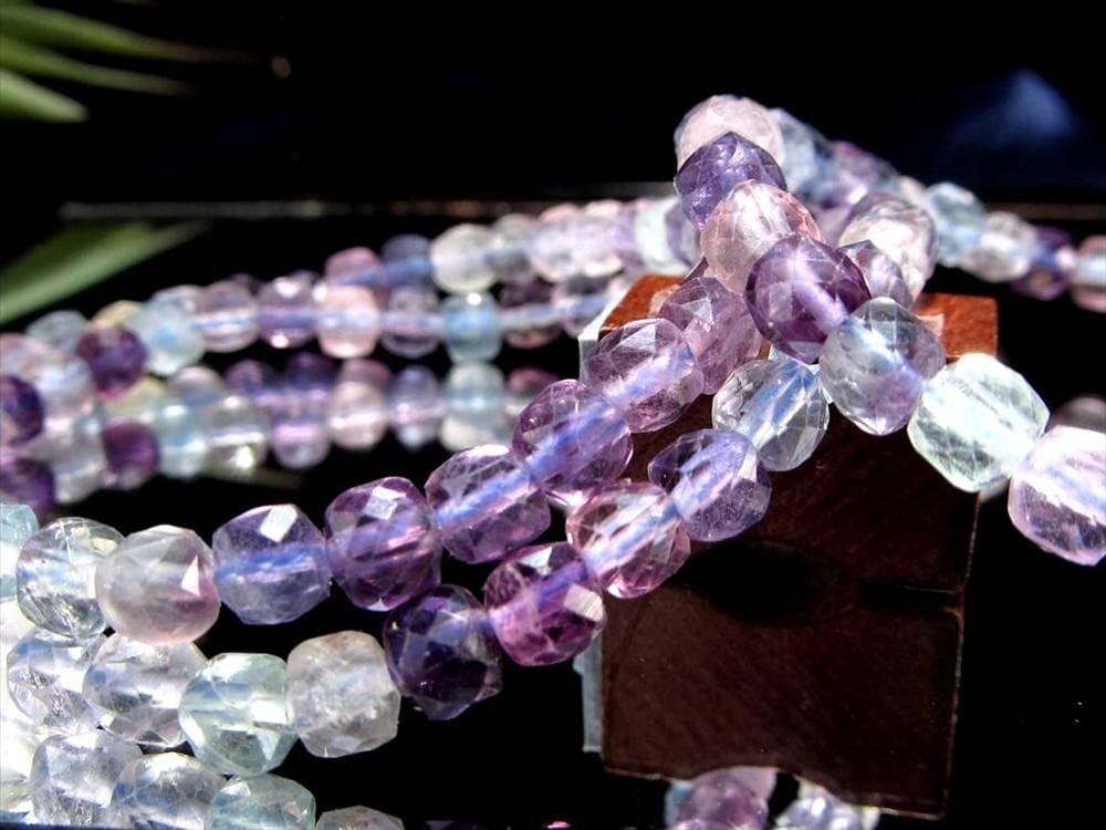 キューブカット デザインブレス ブレスレット クオーツ 天然石 パワーストーン