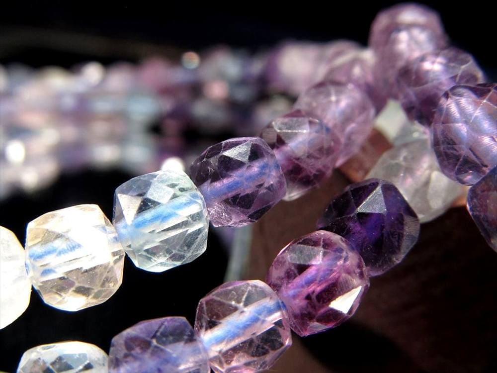 キューブカット デザインブレス ブレスレット クオーツ 天然石 パワーストーン