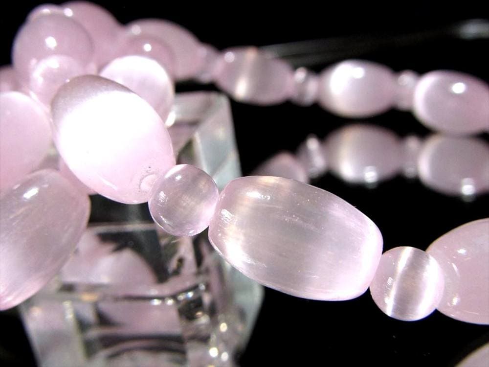 セレナイト 透石膏 ブレスレット キャッツアイ  ジプサム