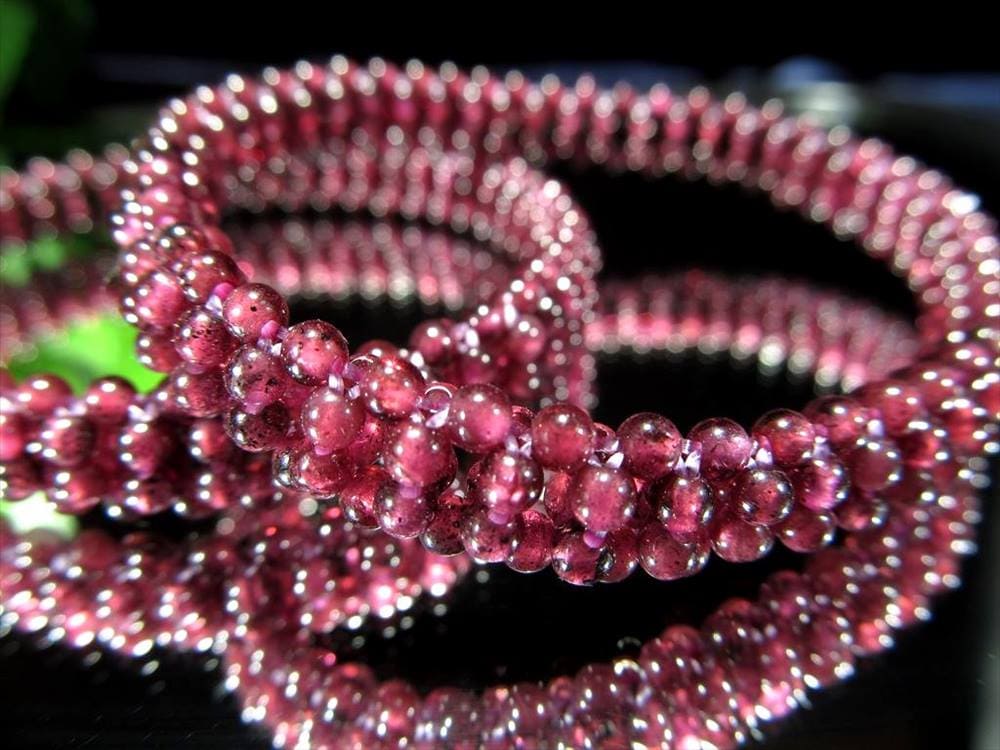 ガーネット ワイヤーブレスレット 1月の誕生石 柘榴石 マグネットクラスプ