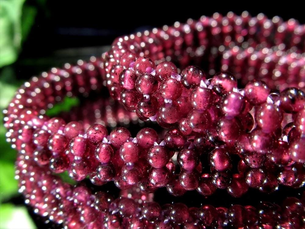 ガーネット ワイヤーブレスレット 1月の誕生石 柘榴石 マグネットクラスプ