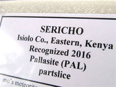 セリコ隕石 パラサイト隕石 プレート SERICHO 石鉄隕石