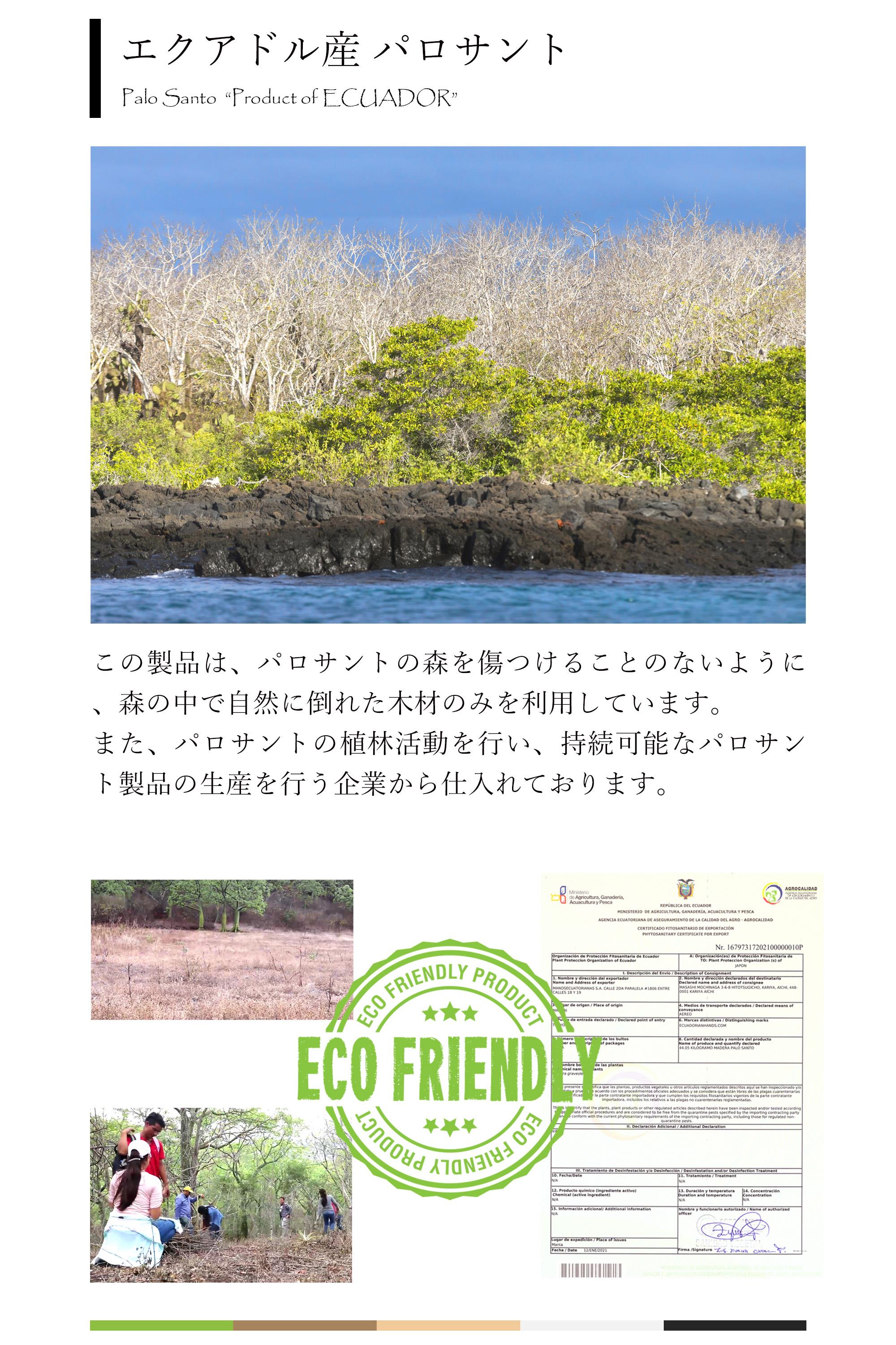 エクアドル産パロサントビーズ卸