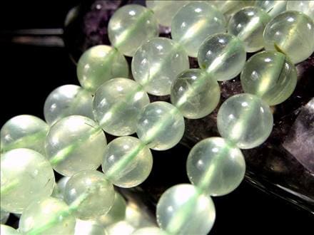 プレナイト 葡萄石 ビーズ連 連材