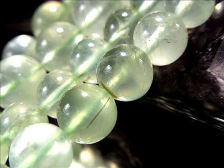 プレナイト 葡萄石 ビーズ連 連材