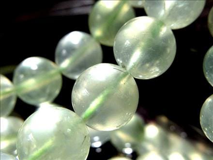 プレナイト 葡萄石 ビーズ連 連材
