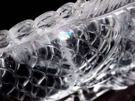 アロワナ 置物 水晶 龍魚 風水