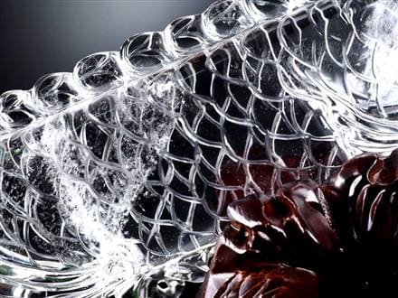 アロワナ 置物 水晶 龍魚 風水